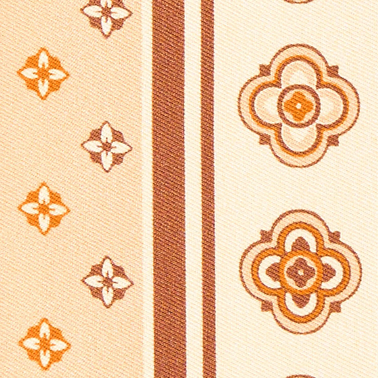 Beige And Brown Silk Twilly>E.Marinella Outlet