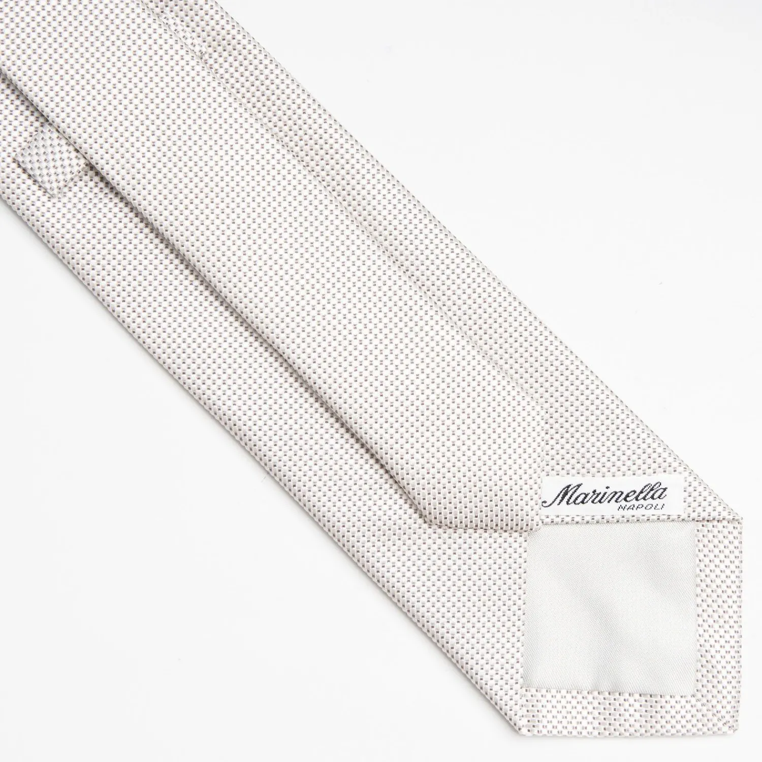 Beige Ceremonial Jacquard Silk Tie>E.Marinella Best Sale