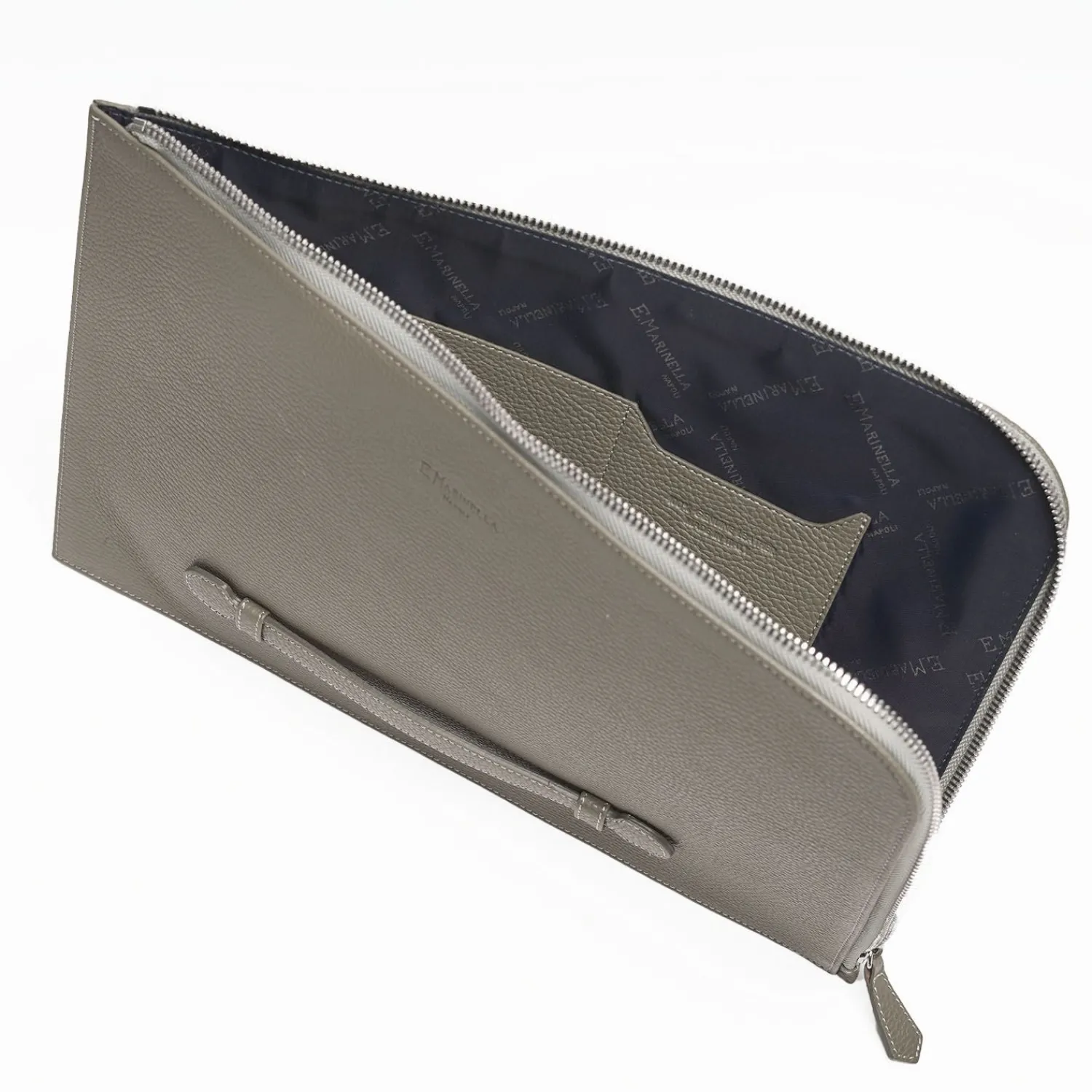 Beige Leather Portfolio With Strap>E.Marinella Fashion