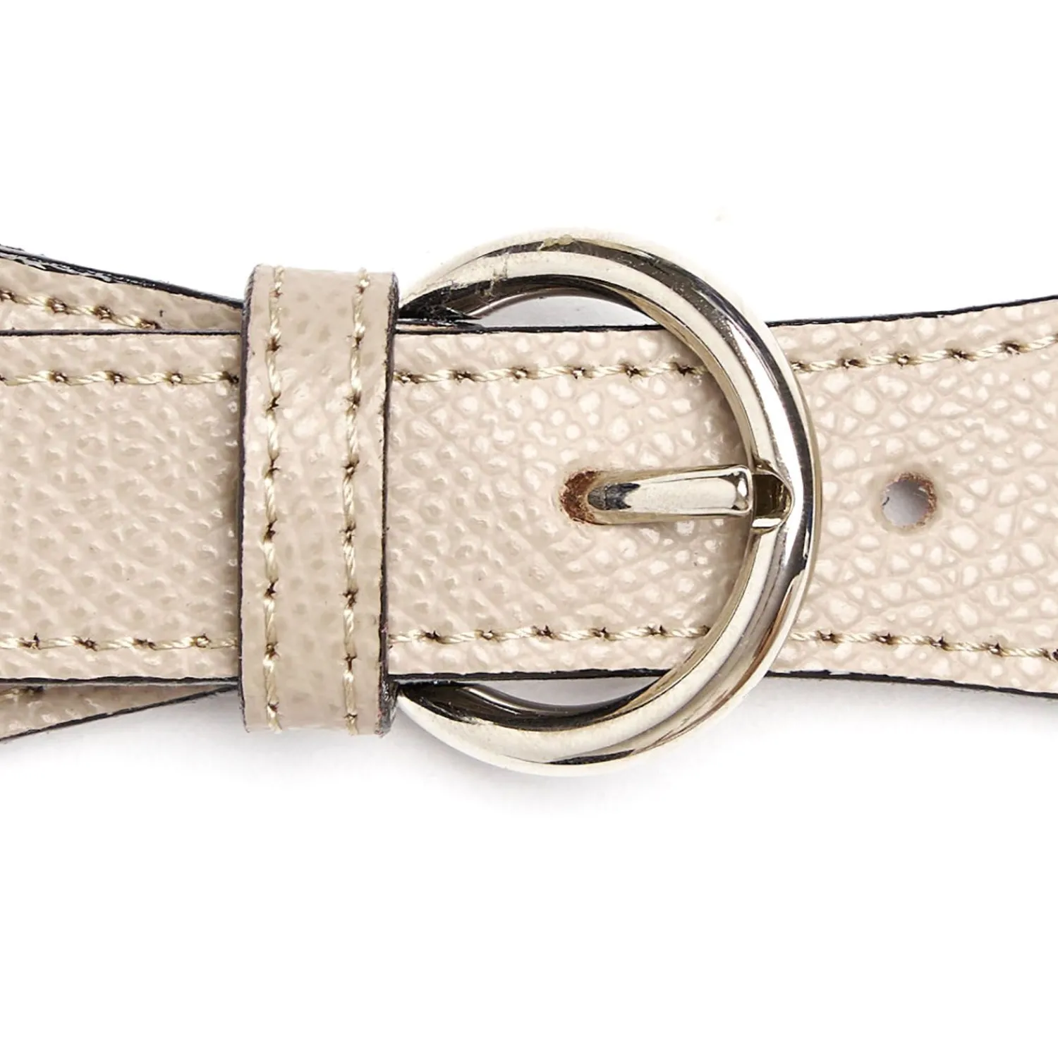 Beige Leather Scarf-Buckle>E.Marinella Best