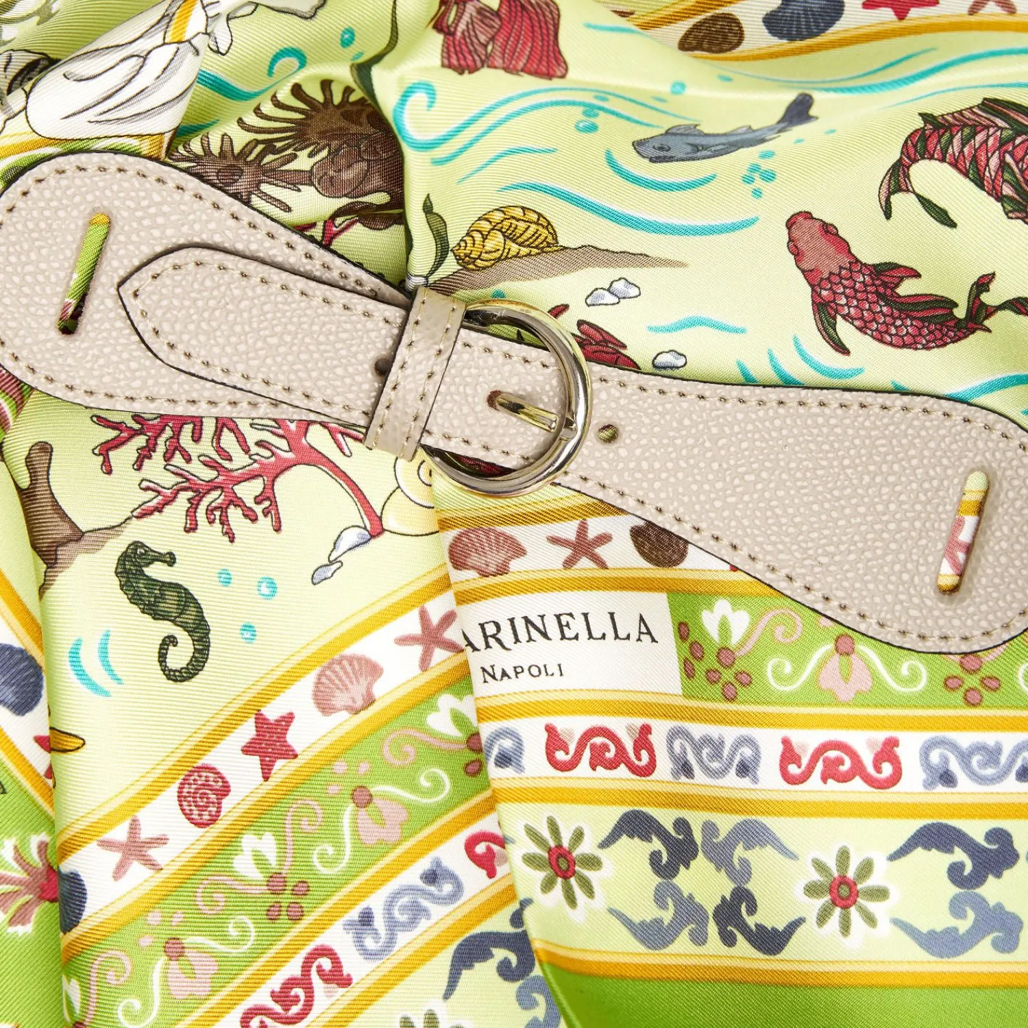Beige Leather Scarf-Buckle>E.Marinella Best