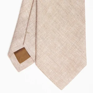 Beige Sartorial Linen And Cotton Tie Solid Color>E.Marinella Hot