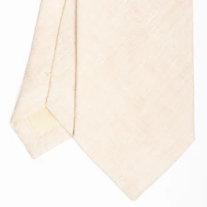 Beige Sartorial Linen Tie Solid Color>E.Marinella Best