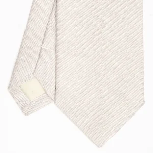 Beige Sartorial Linen Tie Solid Color>E.Marinella Outlet