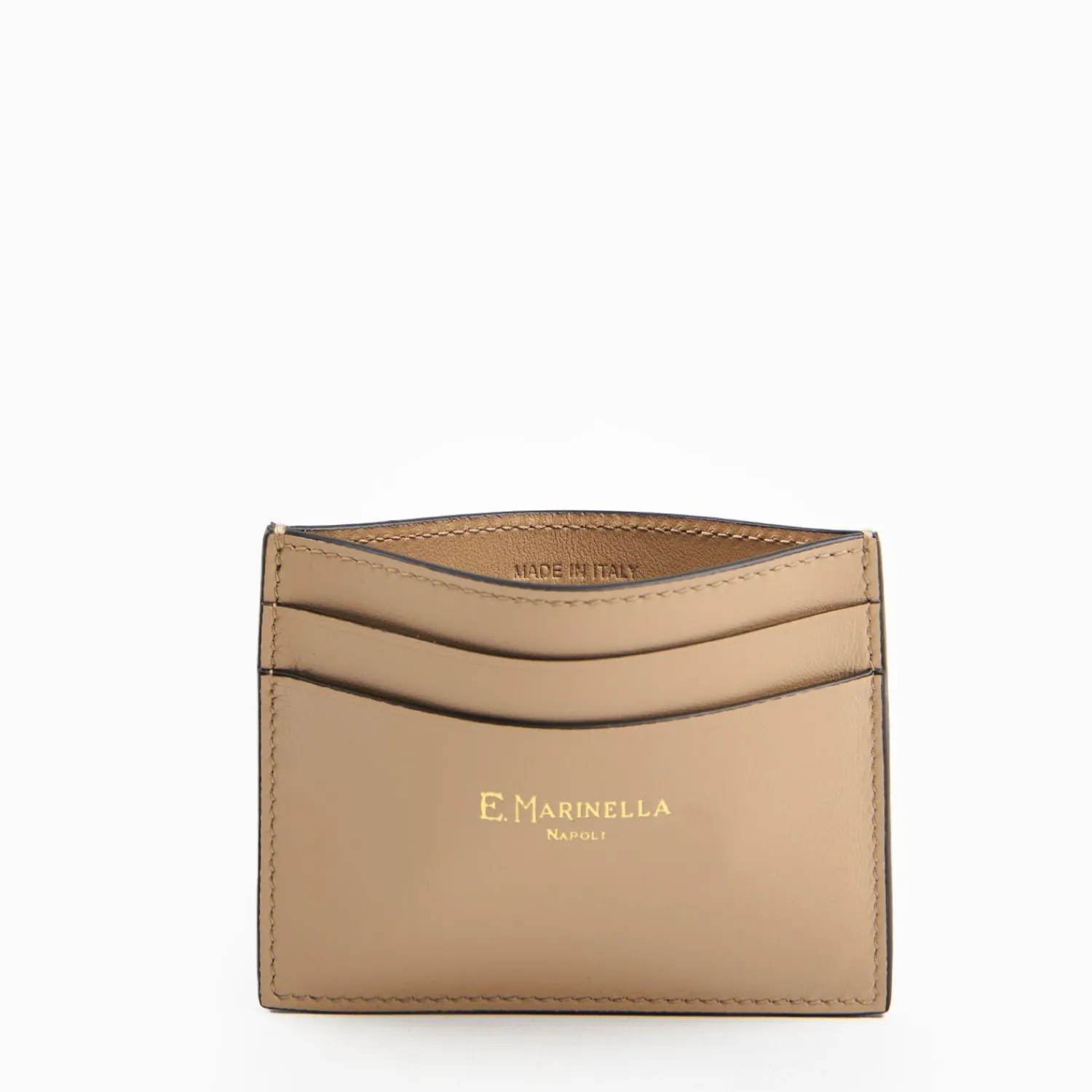 Beige Small Credit Card Holder In Soft Leather>E.Marinella Fashion