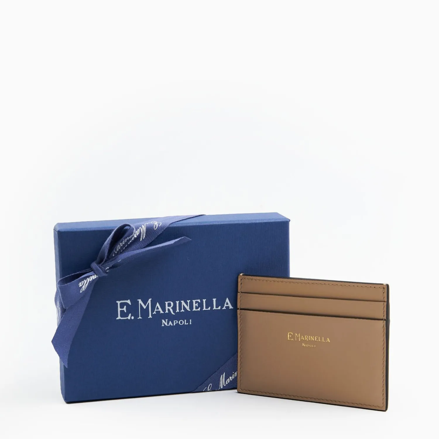 Beige Small Credit Card Holder In Soft Leather>E.Marinella Fashion