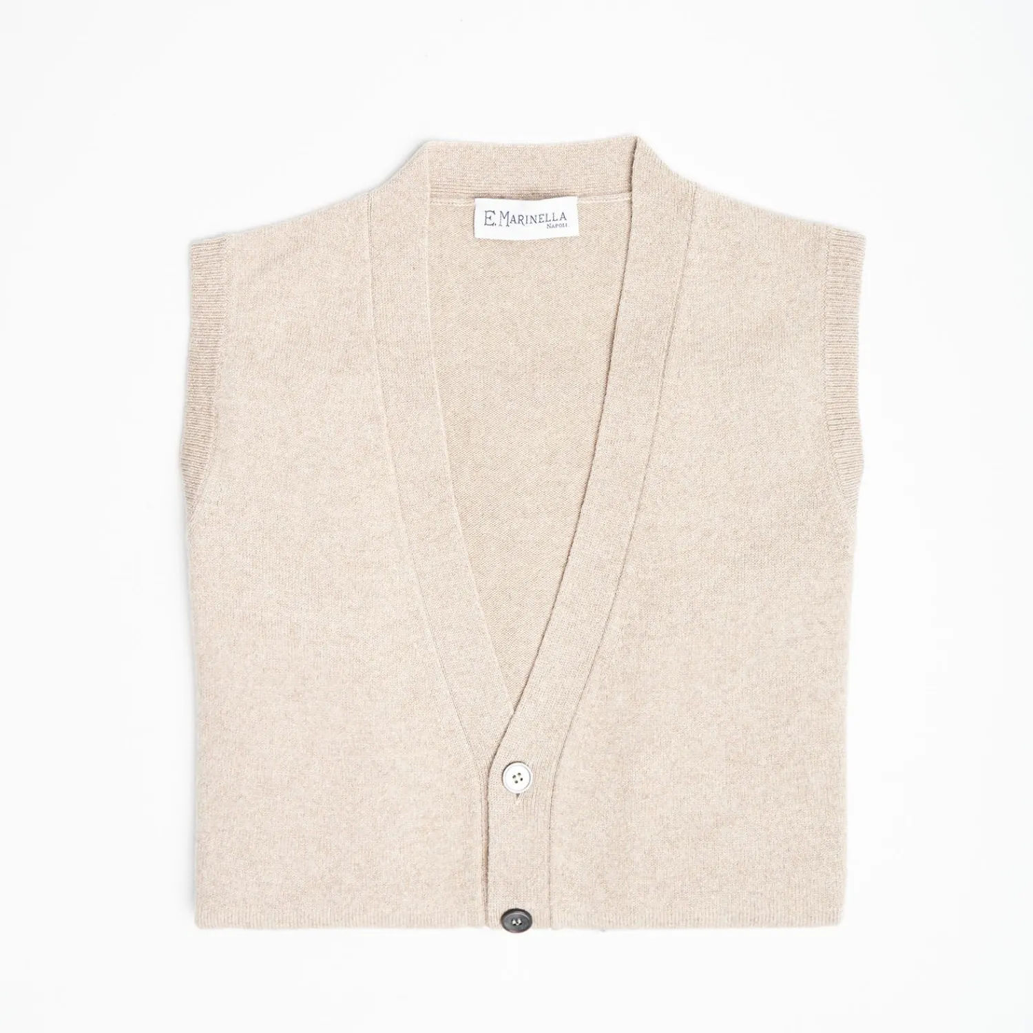 Beige Wool And Cashmere Gilet>E.Marinella Discount