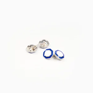Bicolor Octagonal Double Cufflinks In Silver>E.Marinella Cheap
