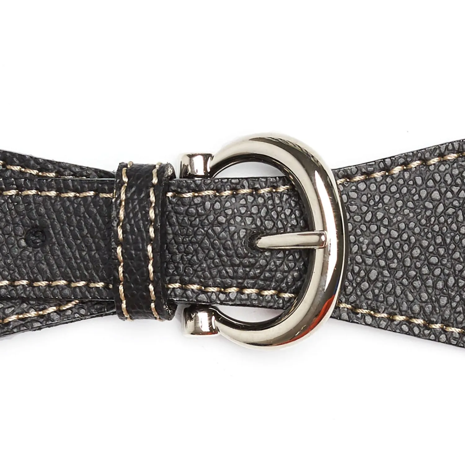 Black Leather Scarf-Buckle>E.Marinella Clearance
