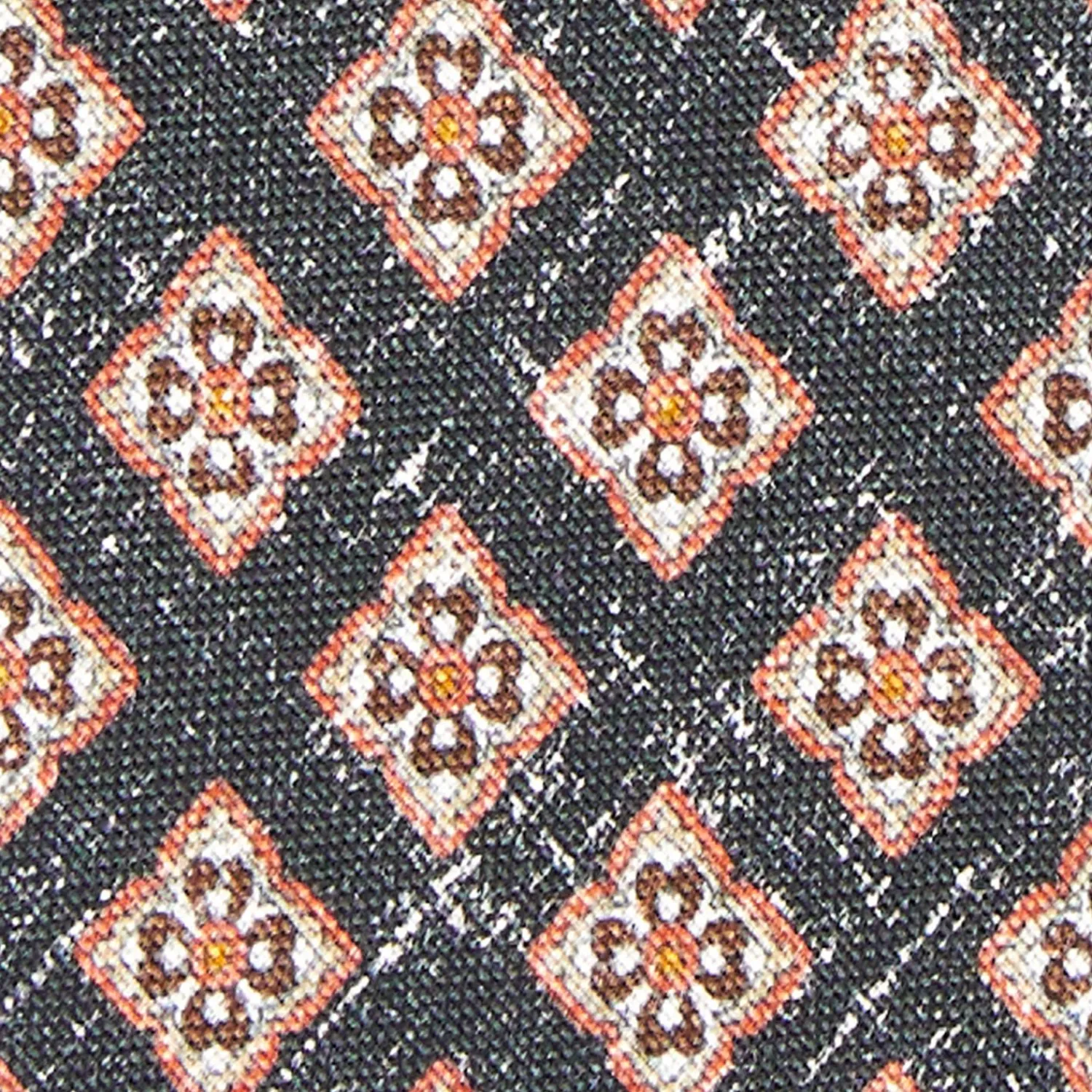 Black Sartorial Cotton And Silk Tie - Large Flower Pattern>E.Marinella Fashion