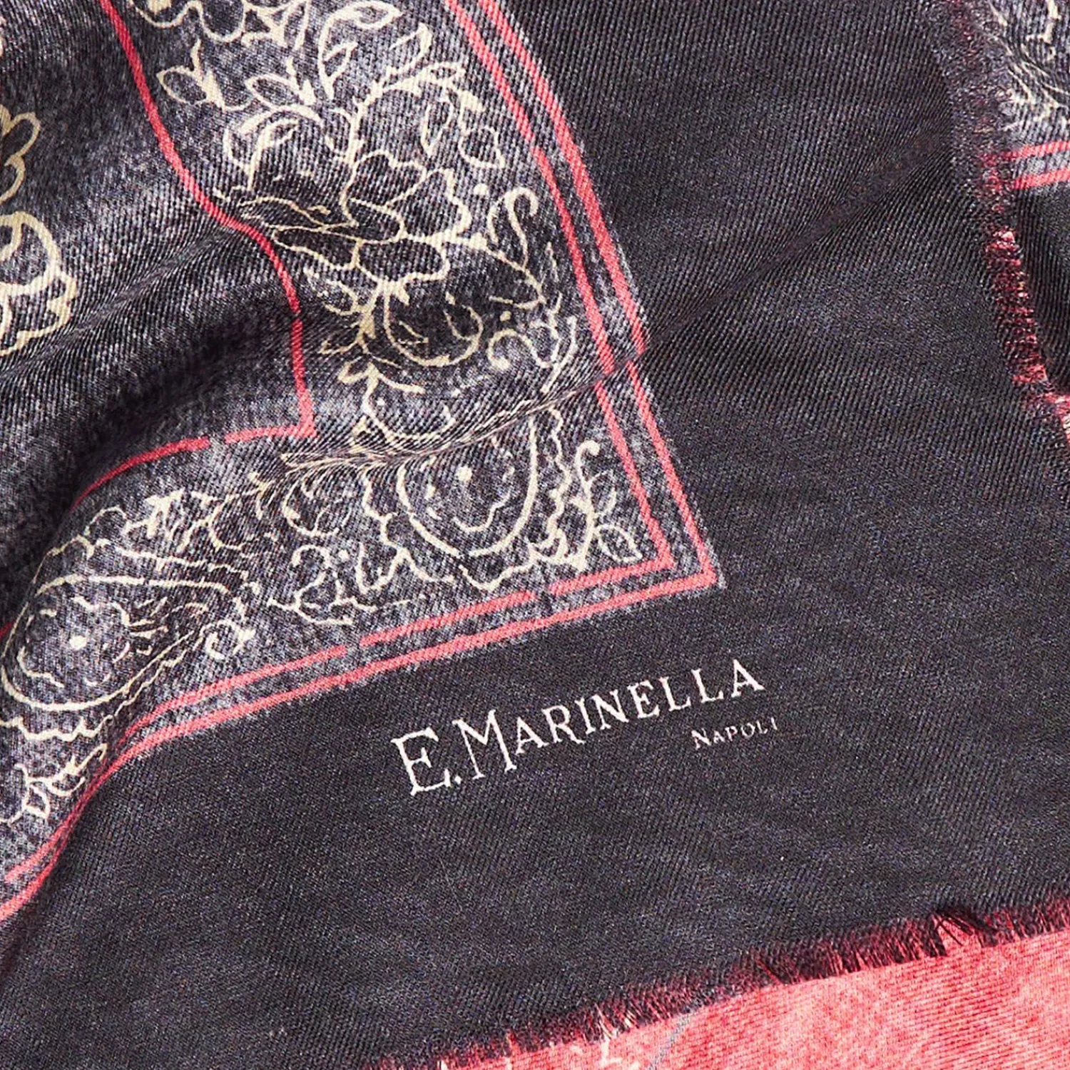 Black Wool And Silk Stole Alternate Checks>E.Marinella Hot