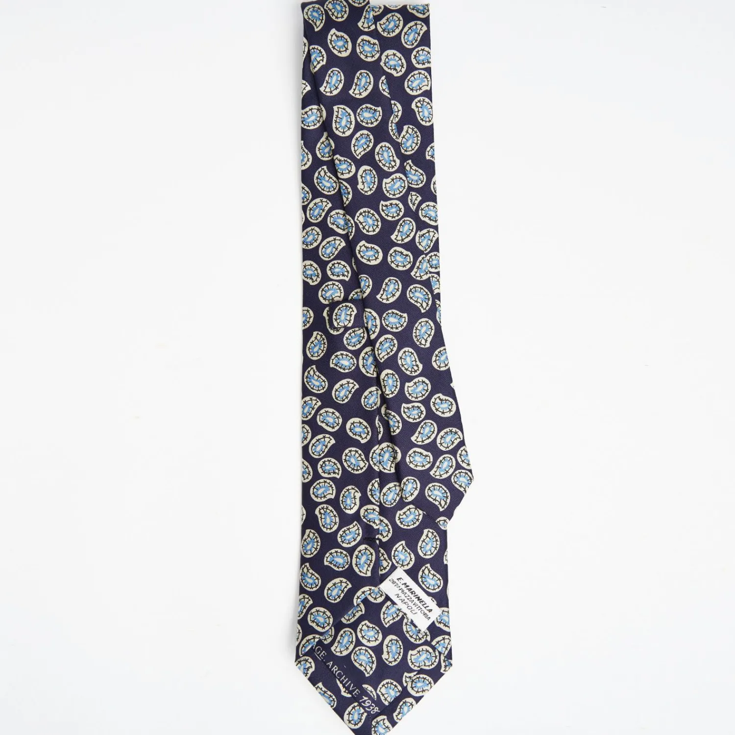 Blue Archivio Collection Silk Tie 1938-01>E.Marinella Clearance