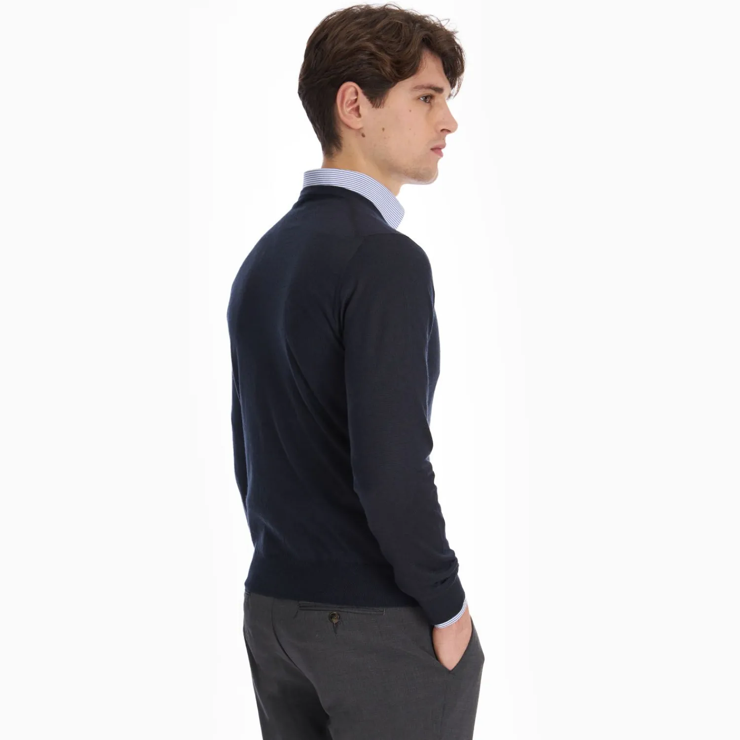 Blue Cashmere And Silk Sweater>E.Marinella Clearance