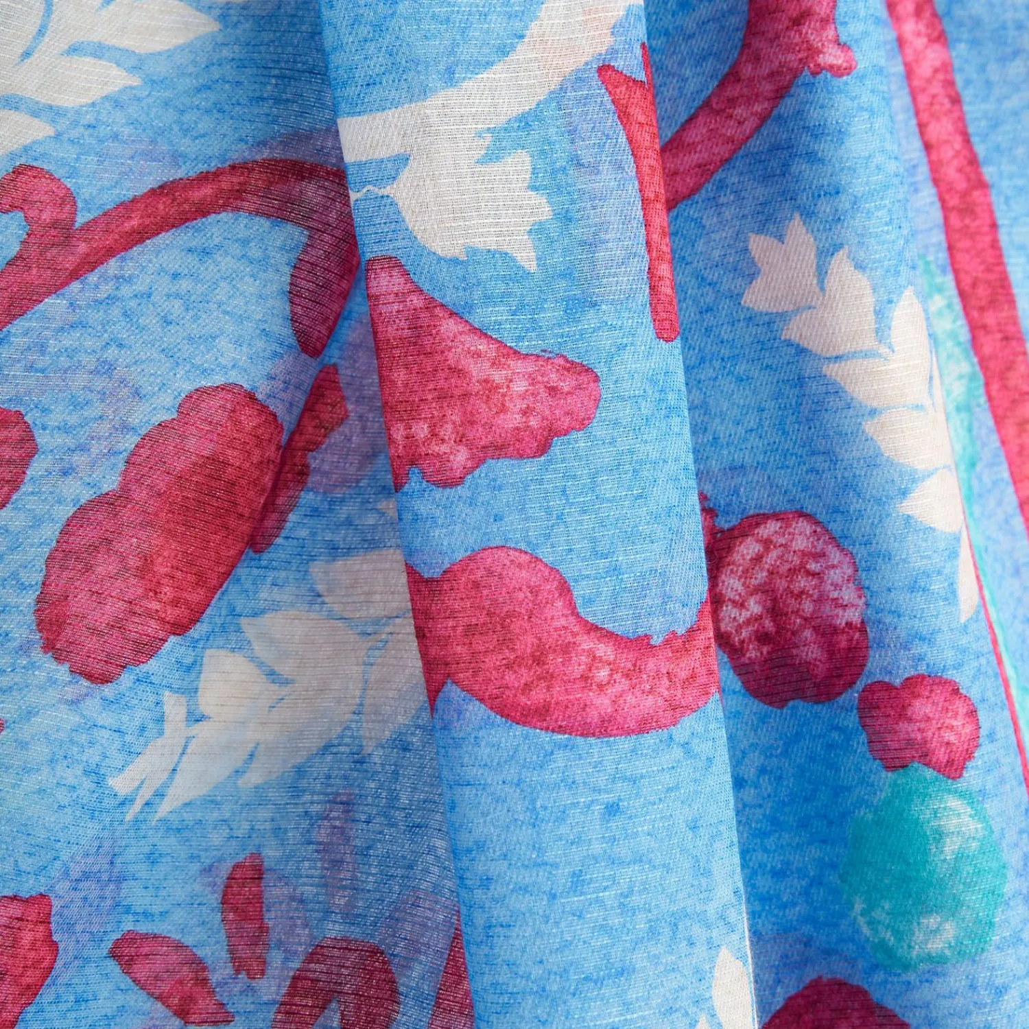 Blue Cotton And Linen Scarf - Summer Vibes>E.Marinella Outlet