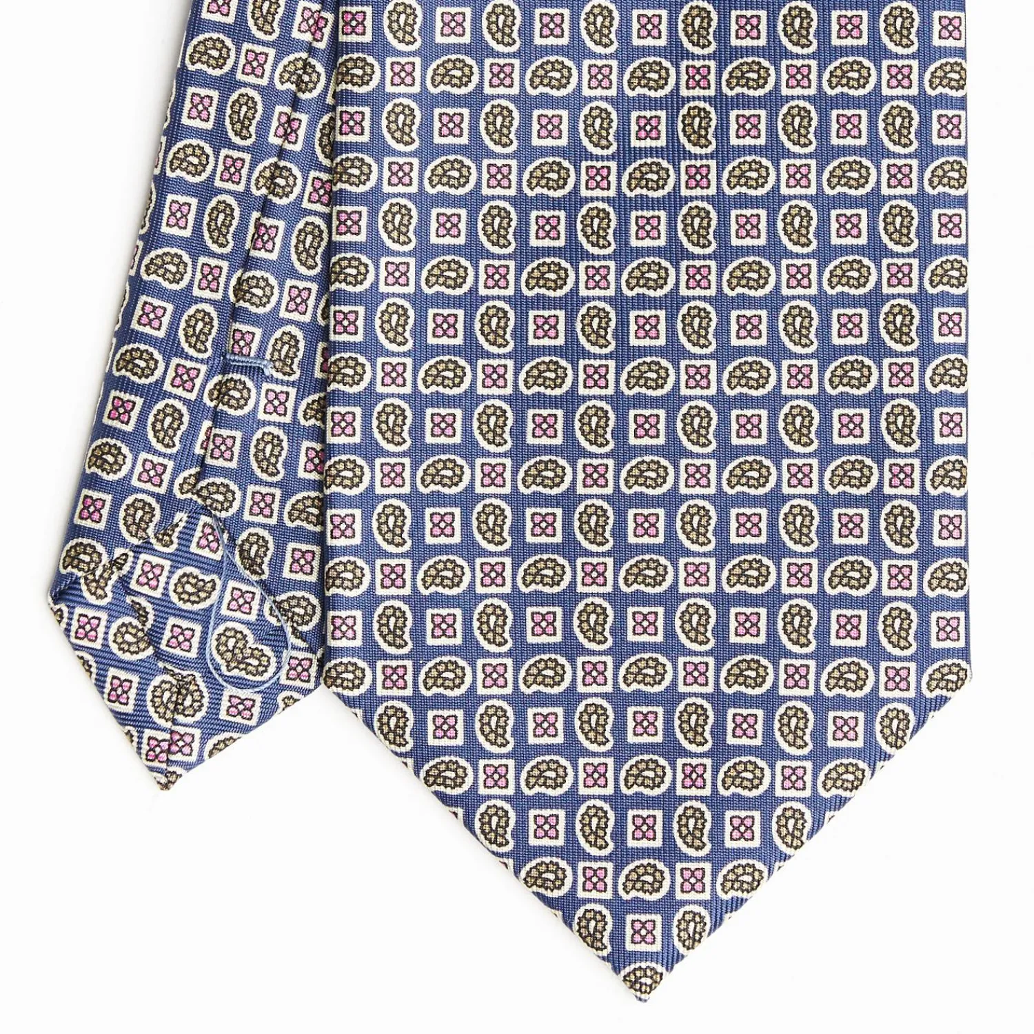 Blue Extra Long Sartorial Silk Tie - Paisley Pattern>E.Marinella Fashion