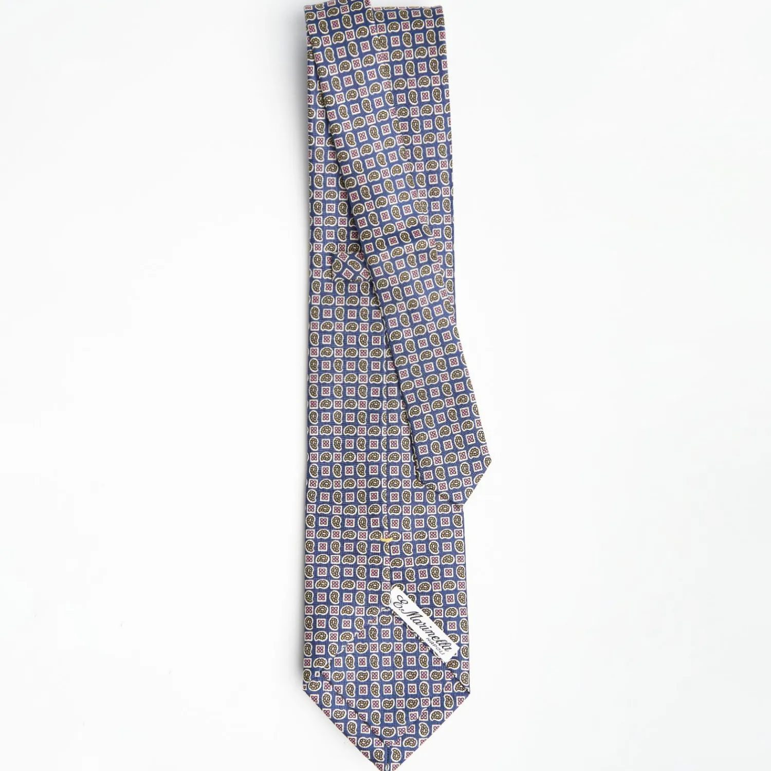 Blue Extra Long Sartorial Silk Tie - Paisley Pattern>E.Marinella Fashion