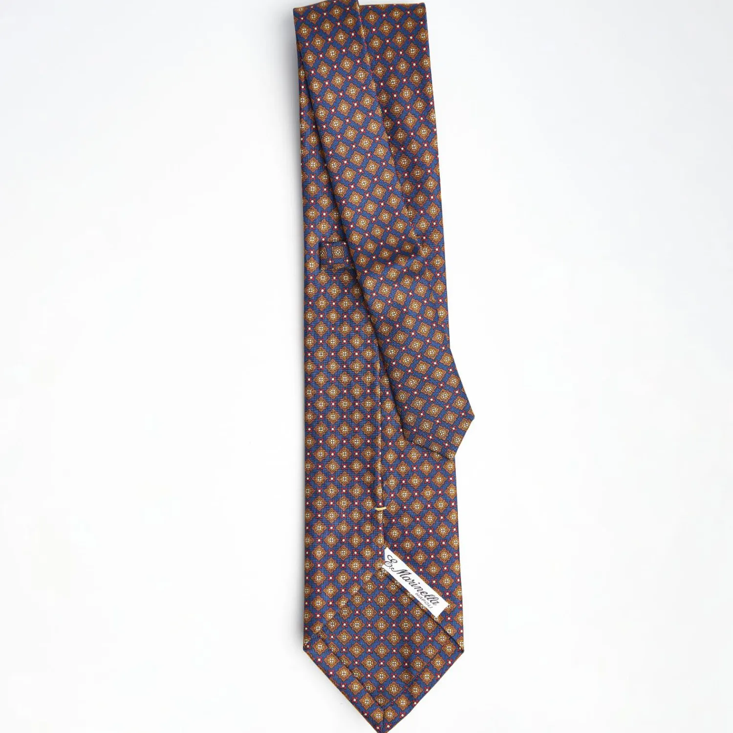 Blue Extra Long Sartorial Silk Tie - Large Flower Pattern>E.Marinella Best Sale