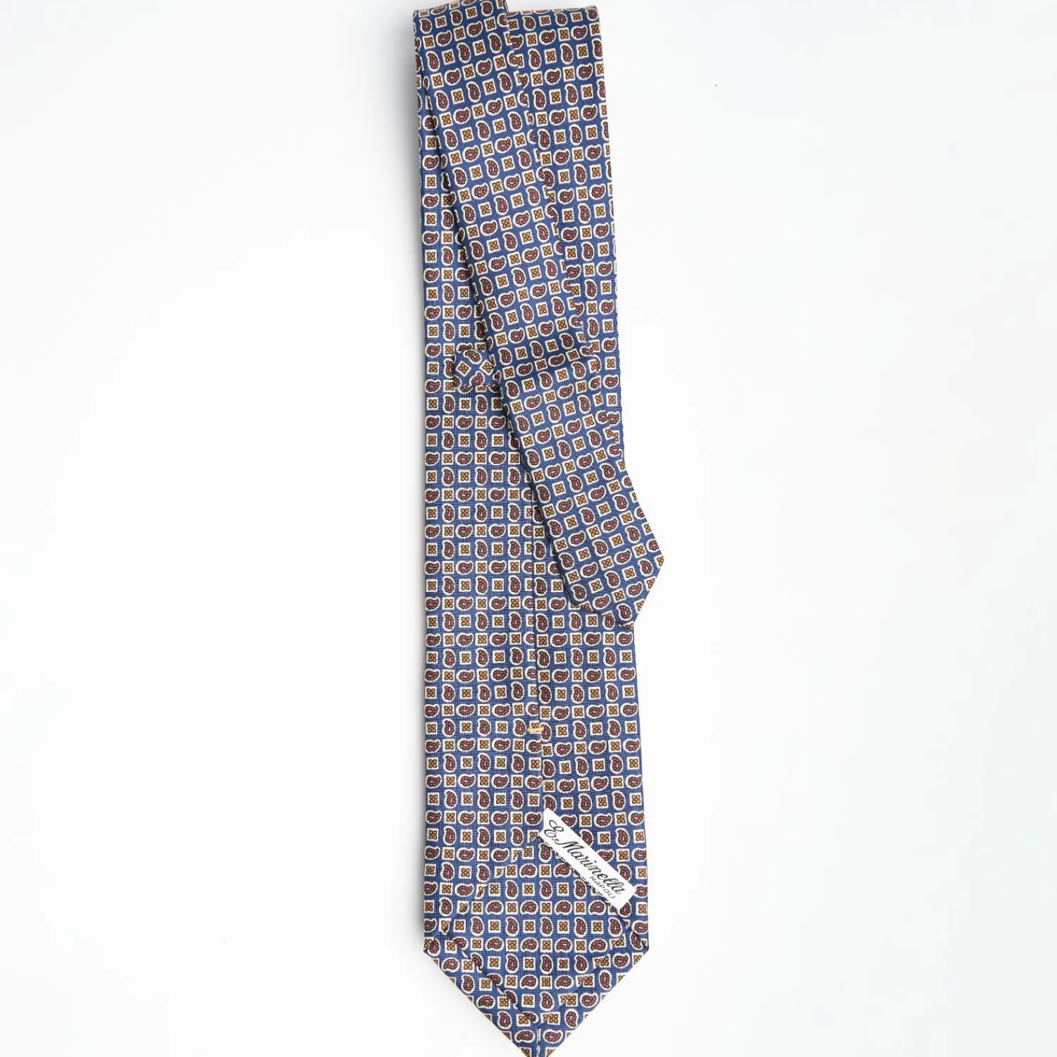 Blue Extra Long Sartorial Silk Tie - Paisley Pattern>E.Marinella Flash Sale