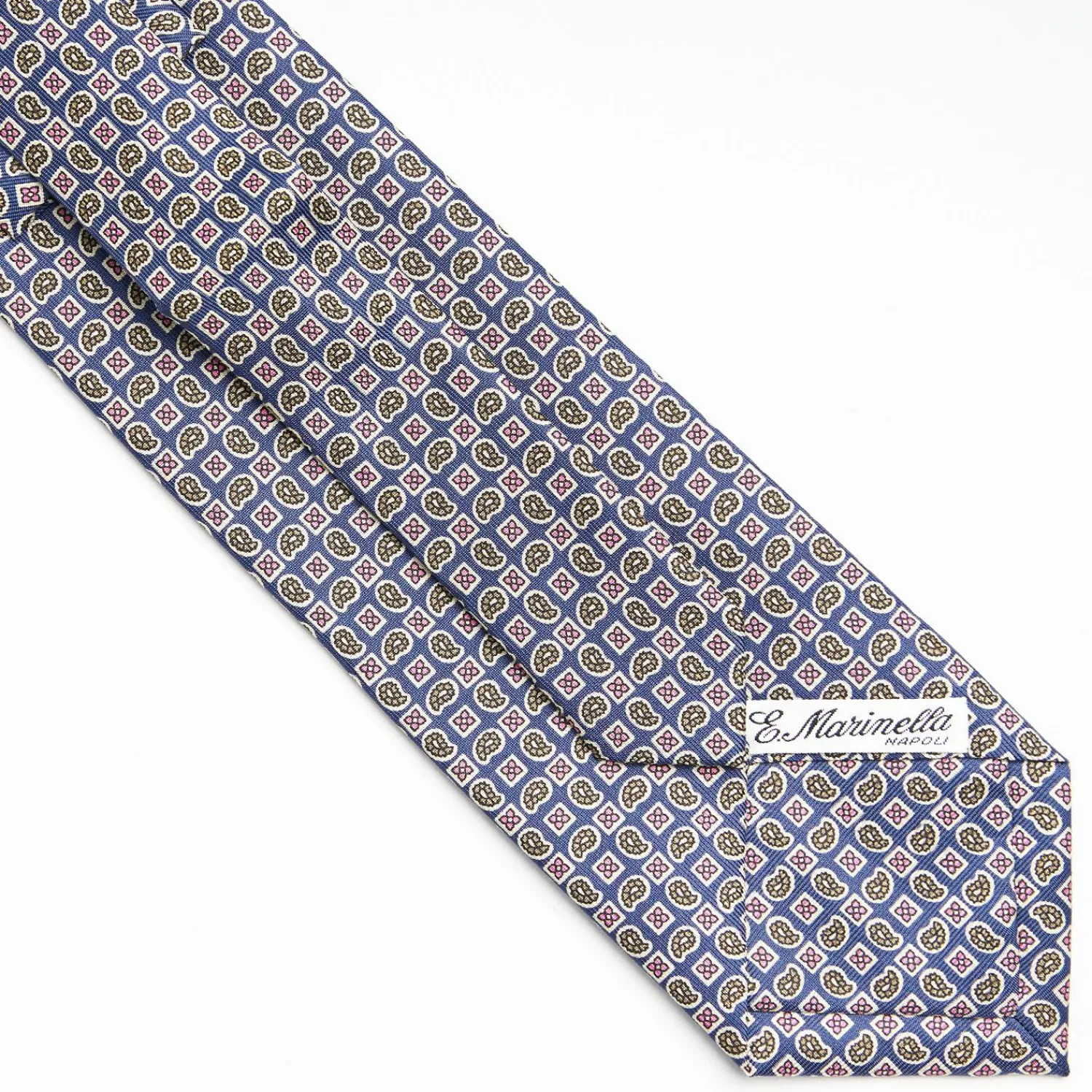 Blue Extra Long Sartorial Silk Tie - Paisley Pattern>E.Marinella Fashion