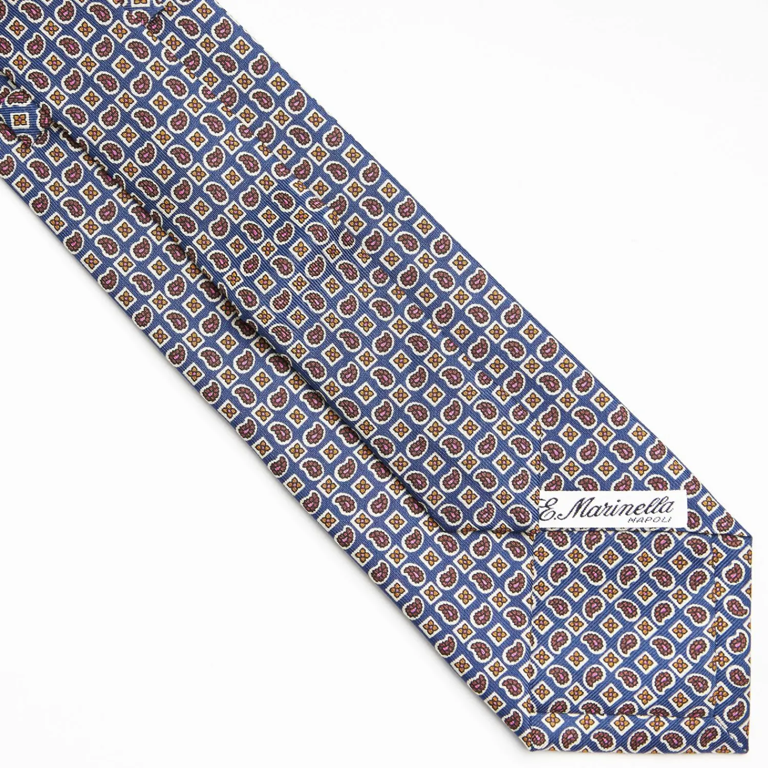 Blue Extra Long Sartorial Silk Tie - Paisley Pattern>E.Marinella Flash Sale