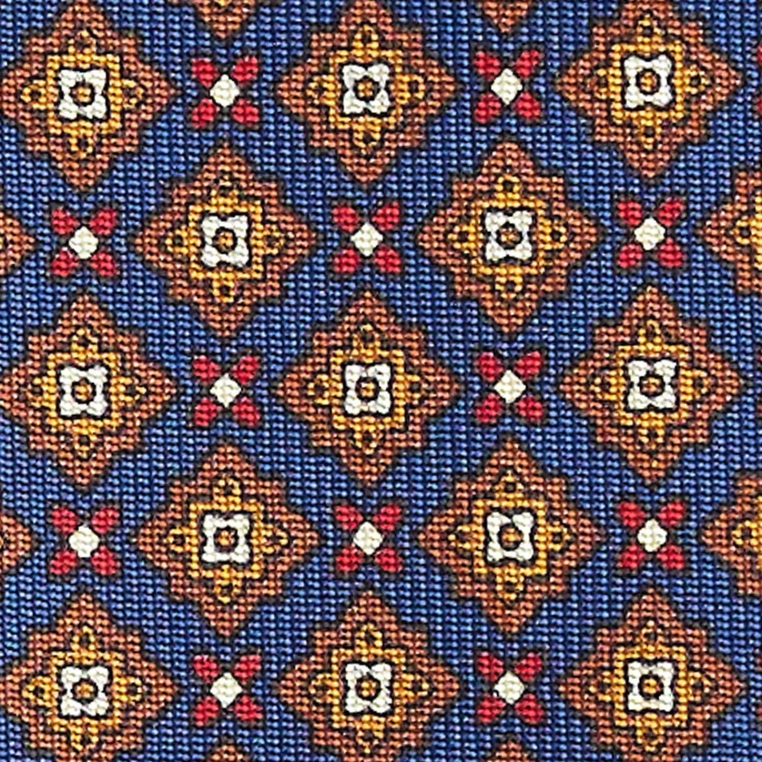 Blue Extra Long Sartorial Silk Tie - Large Flower Pattern>E.Marinella Best Sale
