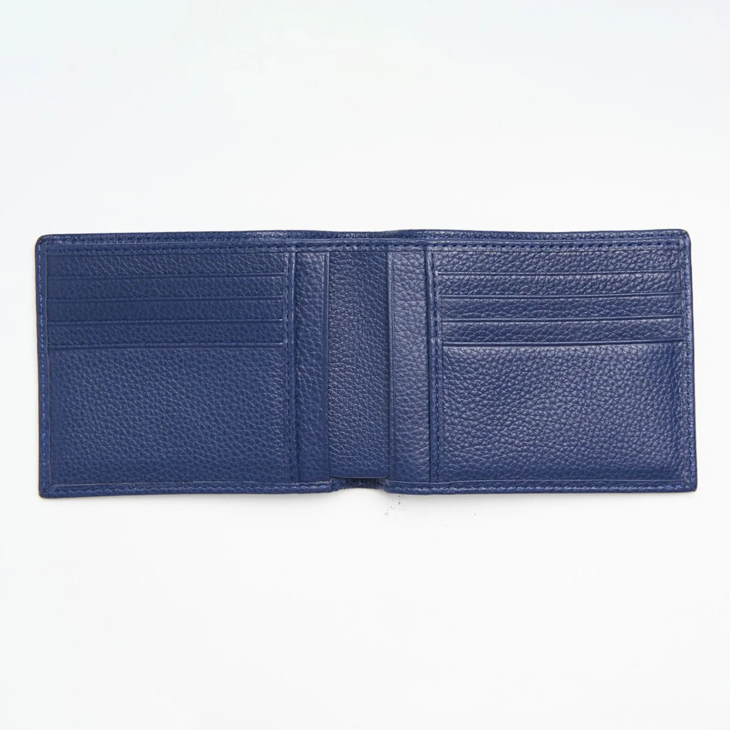 Blue Hammered Leather Horizontal Wallet>E.Marinella Best Sale