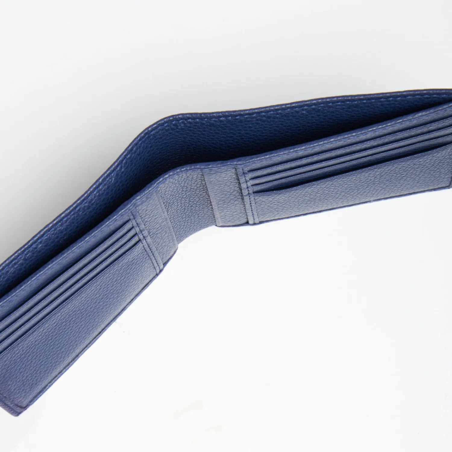 Blue Hammered Leather Horizontal Wallet>E.Marinella Best Sale