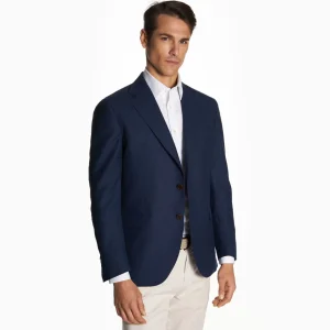 Blue Jacket With Lining Crafted By Pattern 1945 Archive Collection>E.Marinella Shop