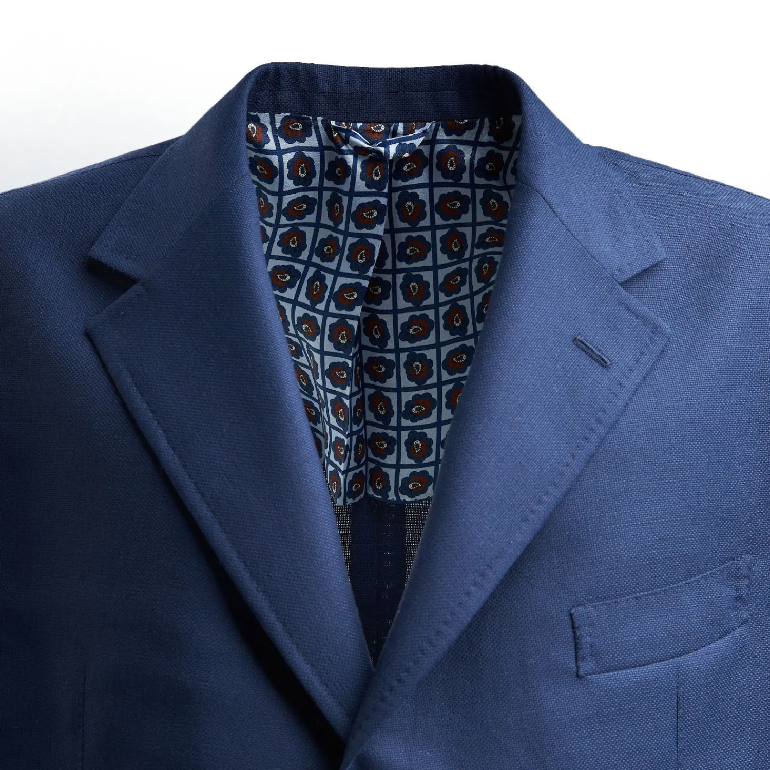 Blue Jacket With Lining Crafted By Pattern 1945 Archive Collection>E.Marinella Shop