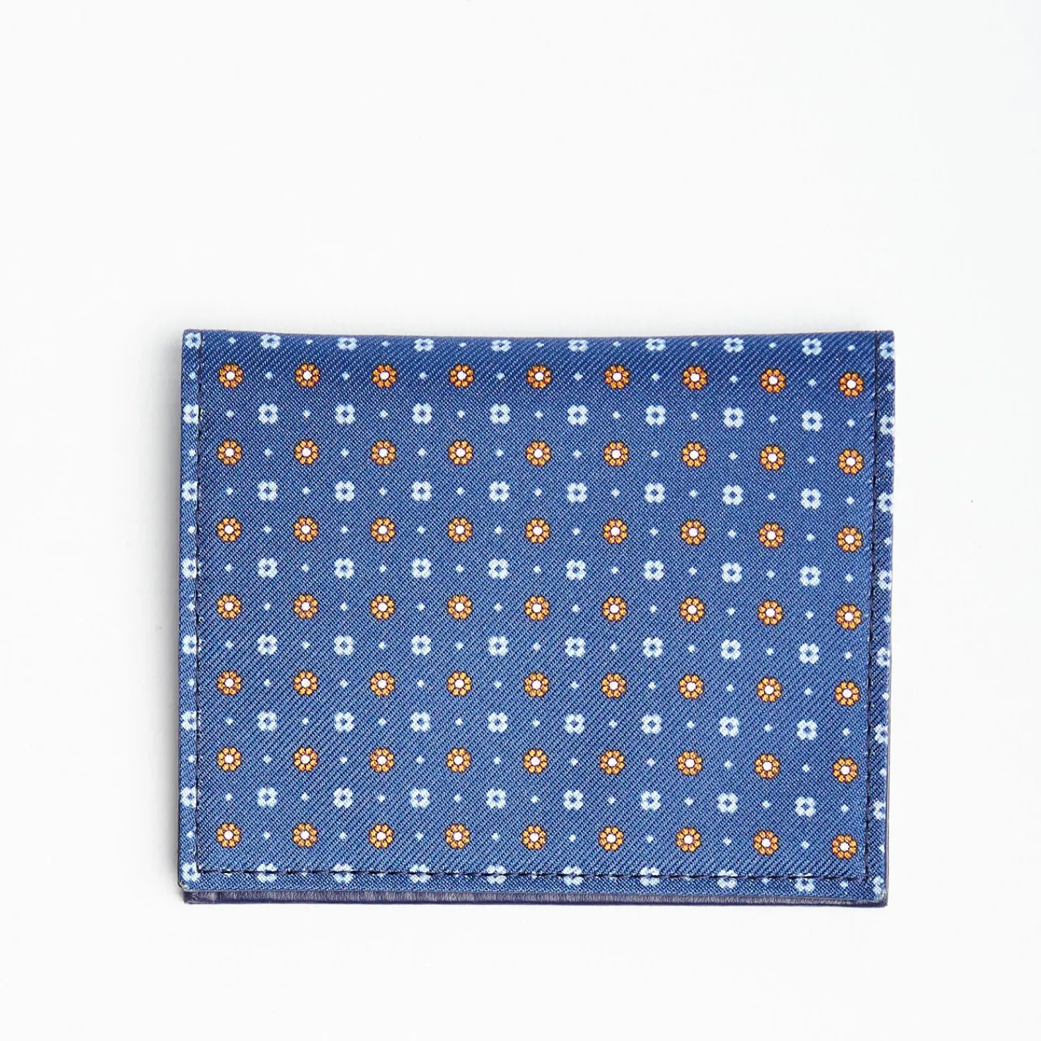 Blue Leather Folding Card Holder - 10 Compartments>E.Marinella Best