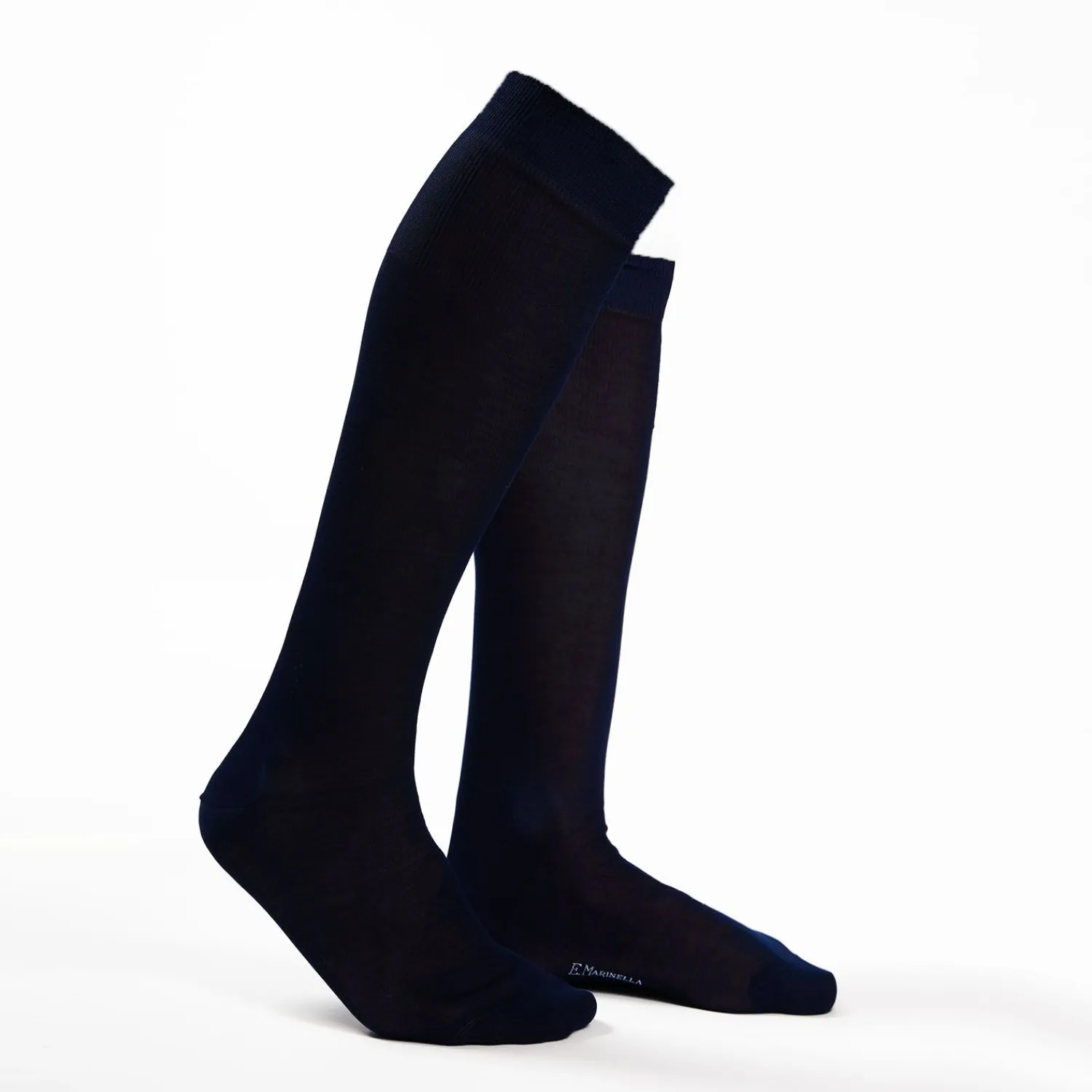 Blue Long Socks In Sea Island Cotton>E.Marinella Fashion