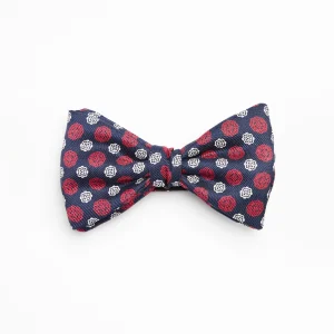 Blue Pre-Knotted Silk Bowtie- Large Flower Pattern>E.Marinella Discount