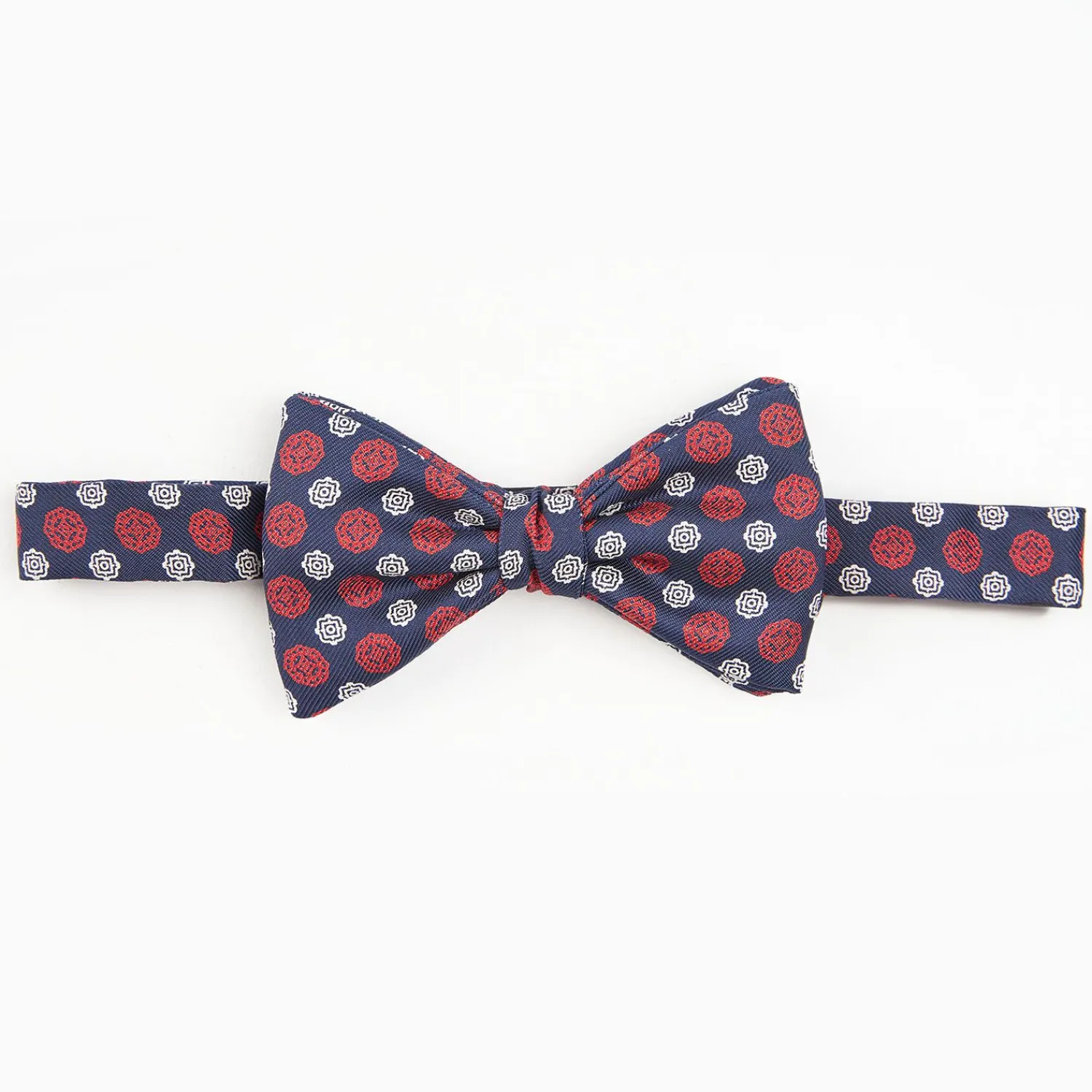 Blue Pre-Knotted Silk Bowtie- Large Flower Pattern>E.Marinella Discount