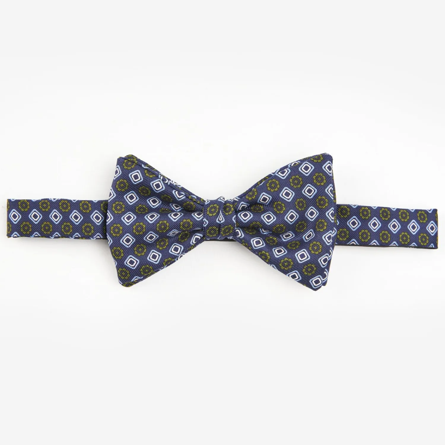 Blue Pre-Knotted Silk Bowtie- Large Flower Pattern>E.Marinella Cheap