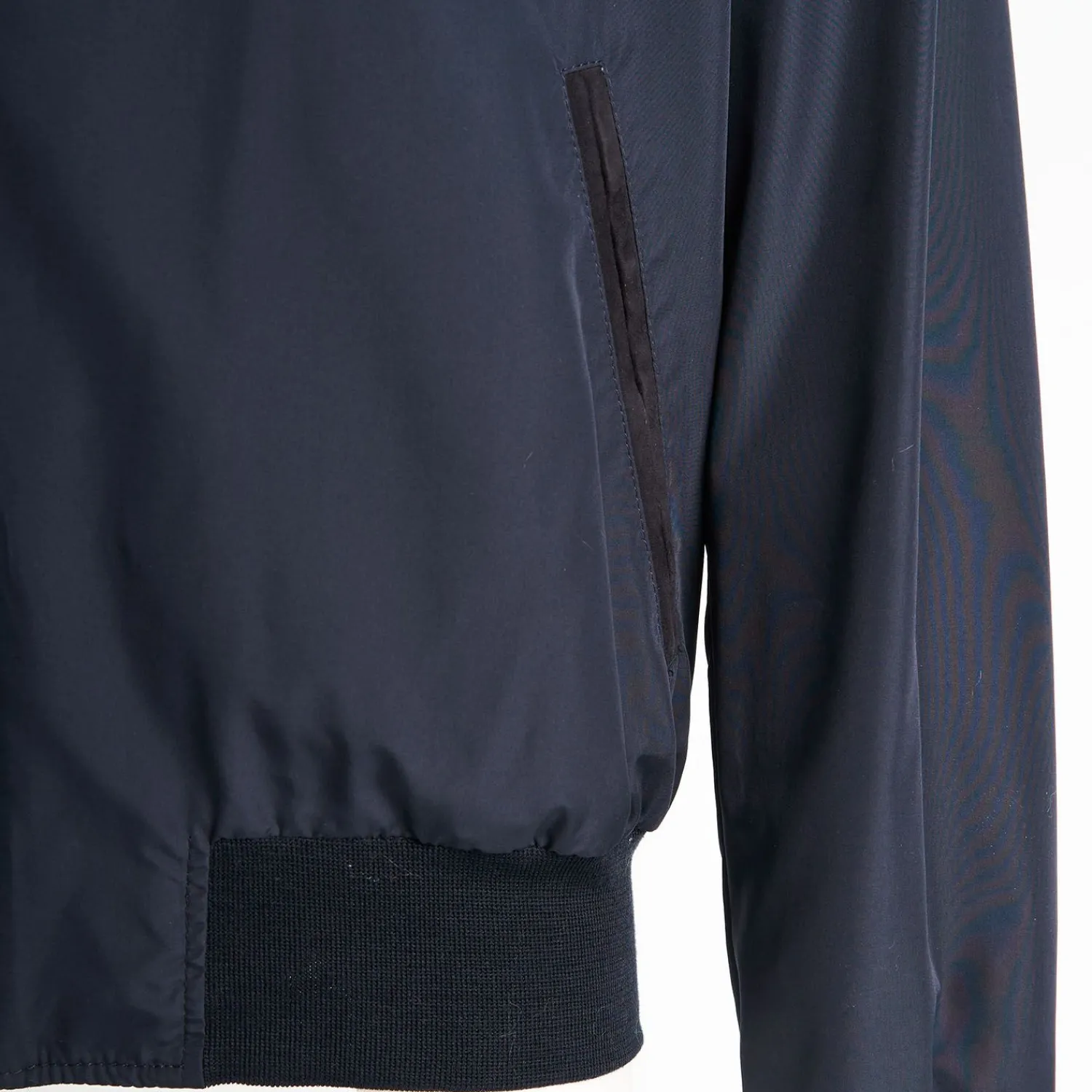 Blue Reversible Suede Leather And Nylon Jacket>E.Marinella Best