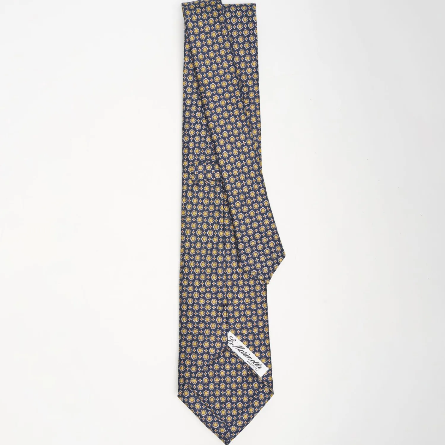 Blue Sartorial Classic Silk Tie Large Flower Pattern>E.Marinella Store