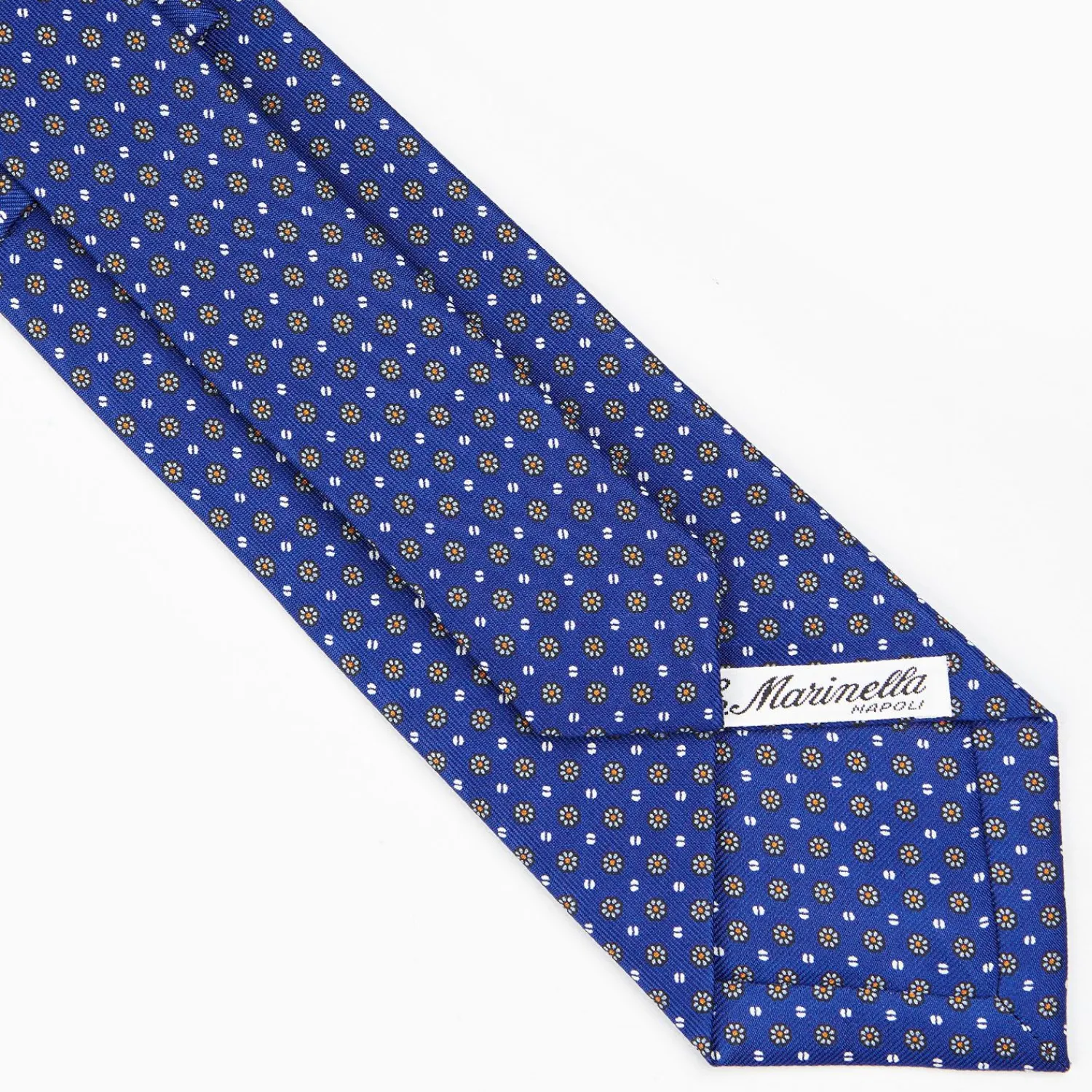 Blue Sartorial Classic Silk Tie - Small Flower Pattern>E.Marinella Hot