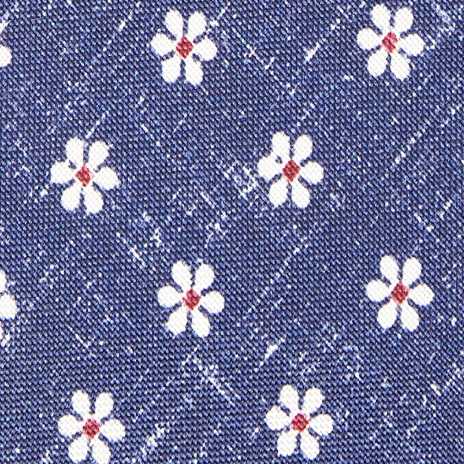 Blue Sartorial Cotton And Silk Tie - Large Flower Pattern>E.Marinella Hot