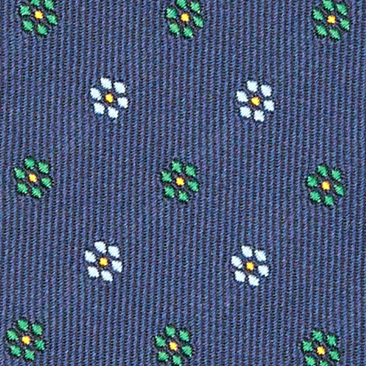 Blue Sartorial Jacquard Silk Tie - Small Flower Designs>E.Marinella Online