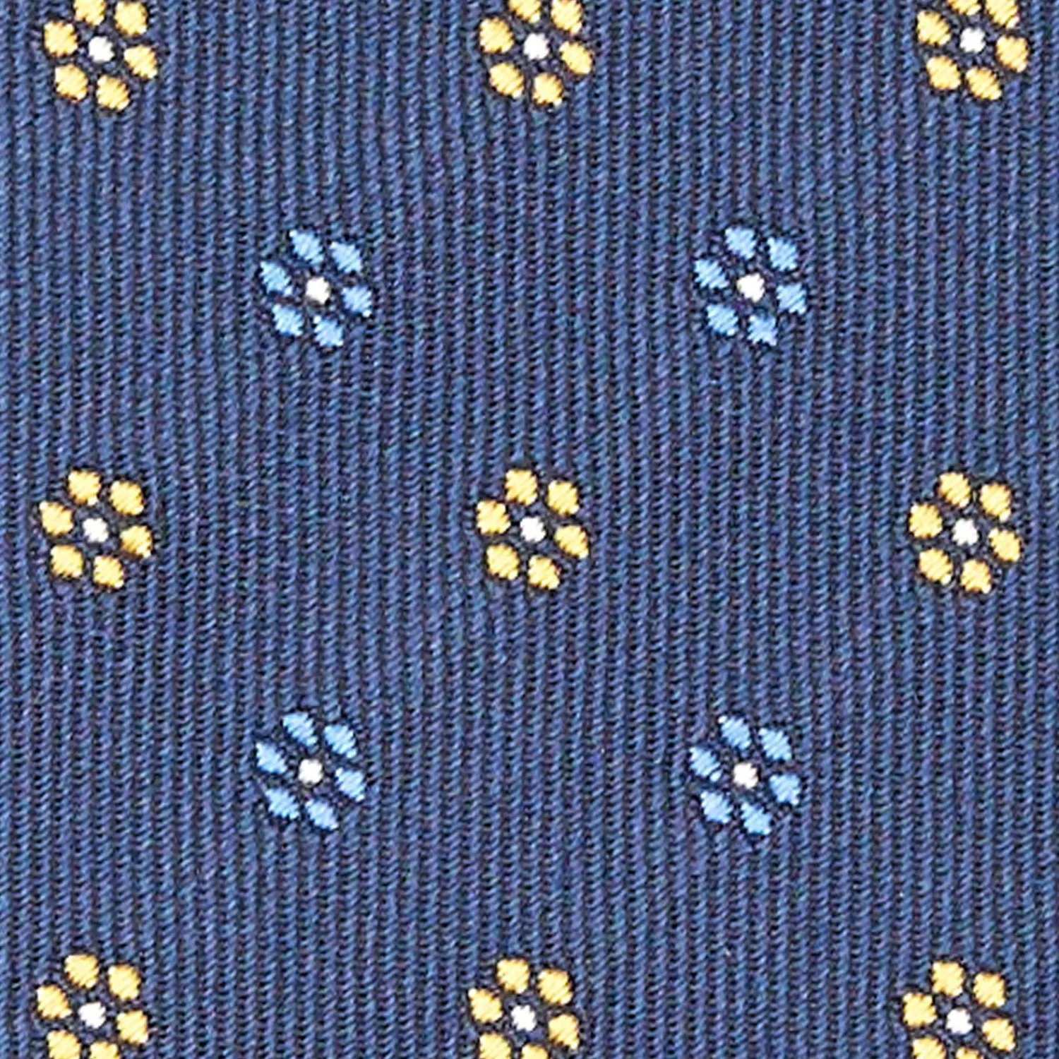 Blue Sartorial Jacquard Silk Tie - Small Flower Designs>E.Marinella Hot
