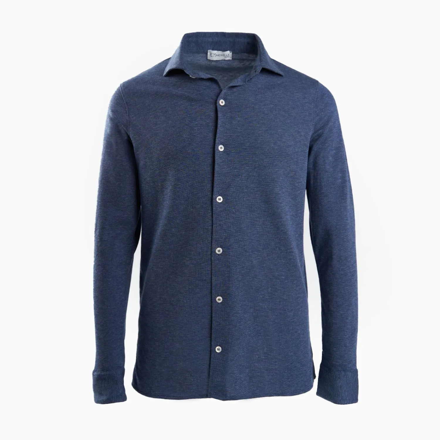Blue Shirt In Cotton And Cashmere>E.Marinella Shop