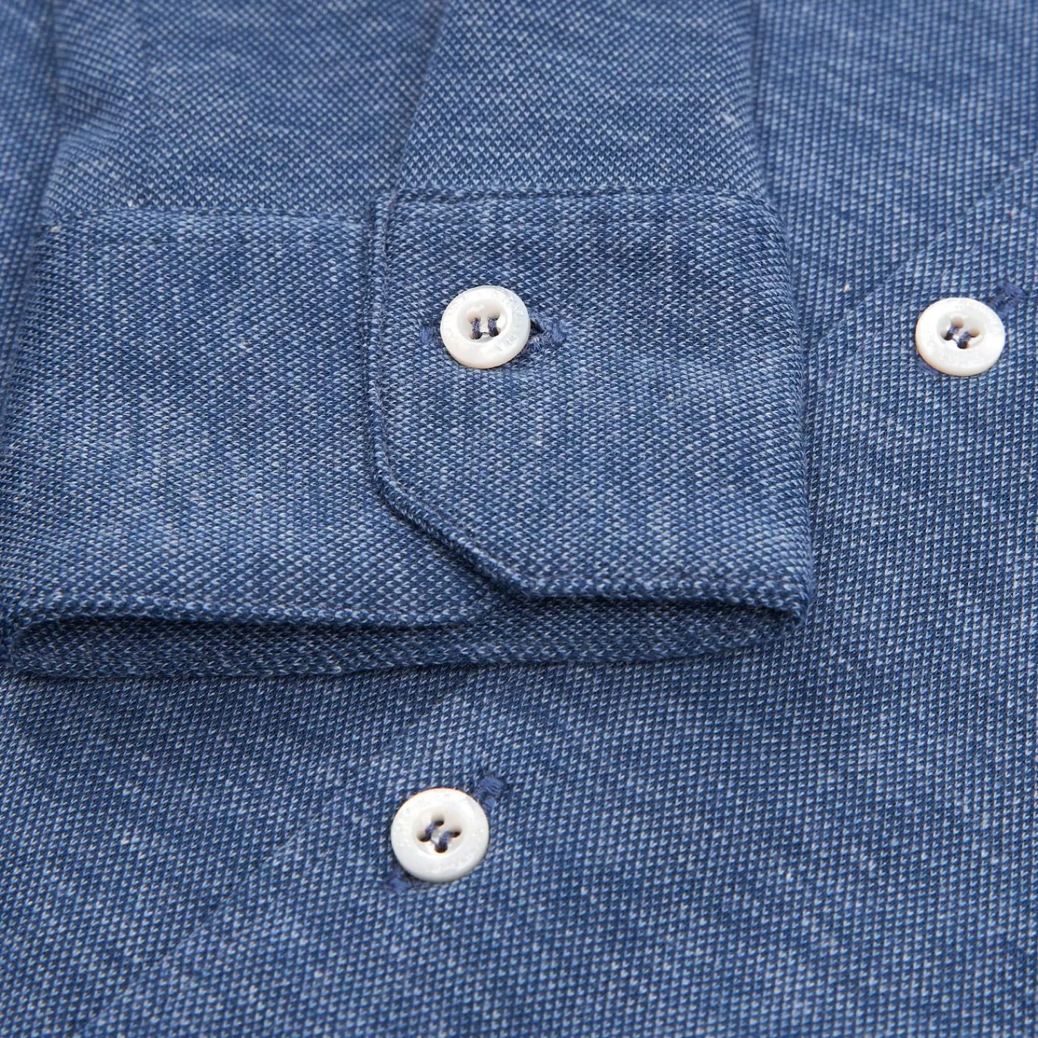 Blue Shirt In Cotton And Cashmere>E.Marinella Shop
