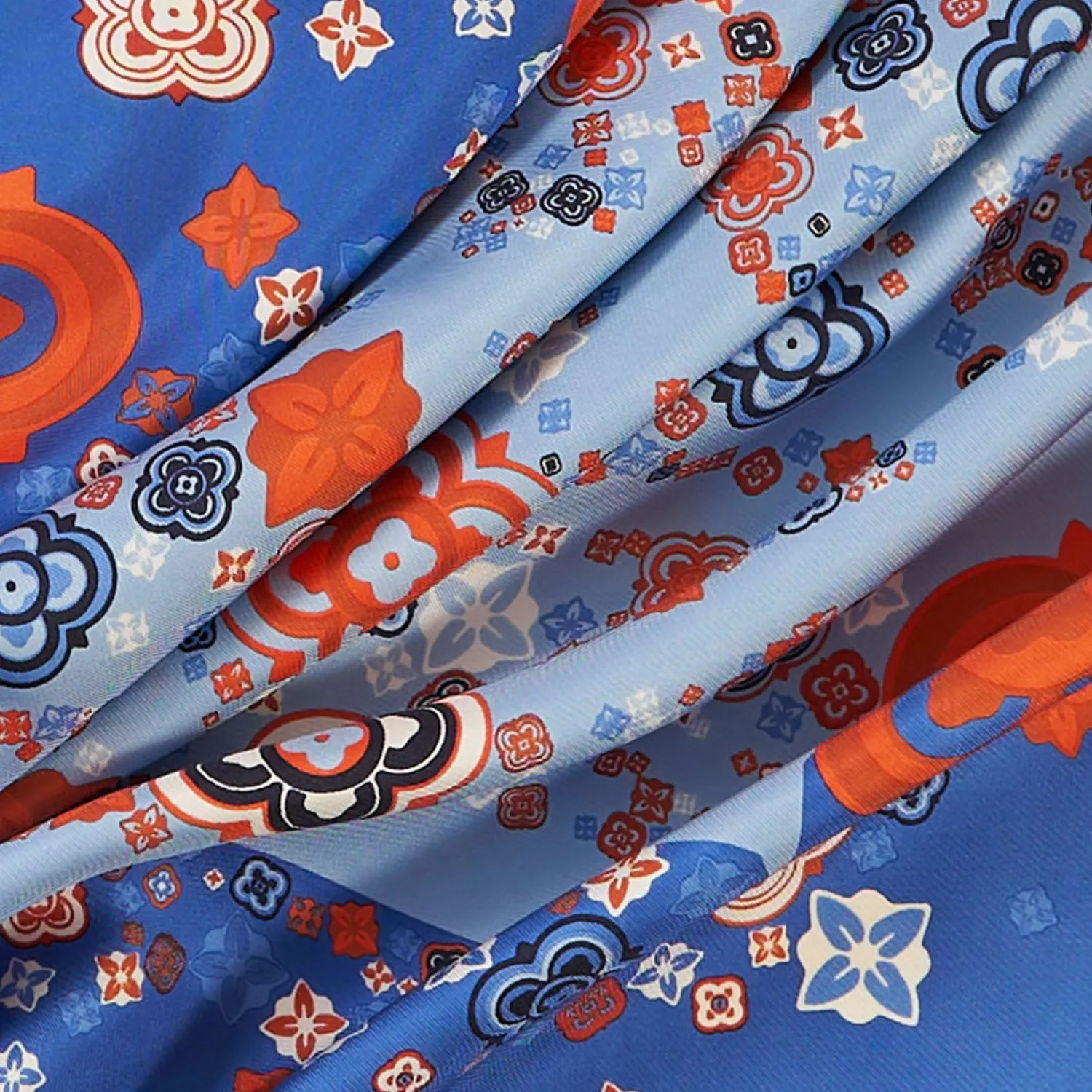 Blue Silk Scarf 90 - World Of Archivio Flowers 1961>E.Marinella Sale