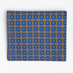 Blue Small Wallet In Silk And Leather>E.Marinella Outlet