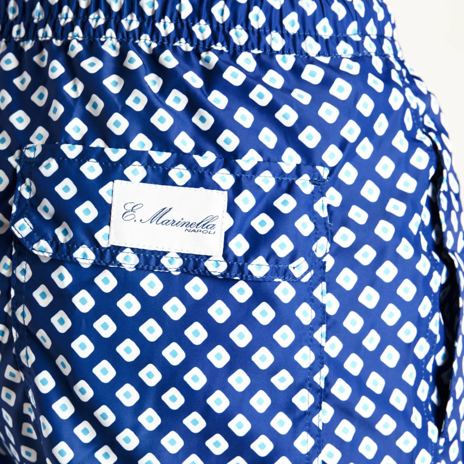 Blue Swim Shorts - Large Flower Pattern>E.Marinella Shop
