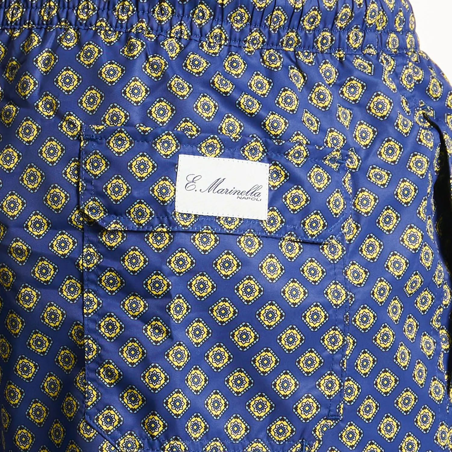 Blue Swim Shorts- Large Flower Pattern>E.Marinella Shop