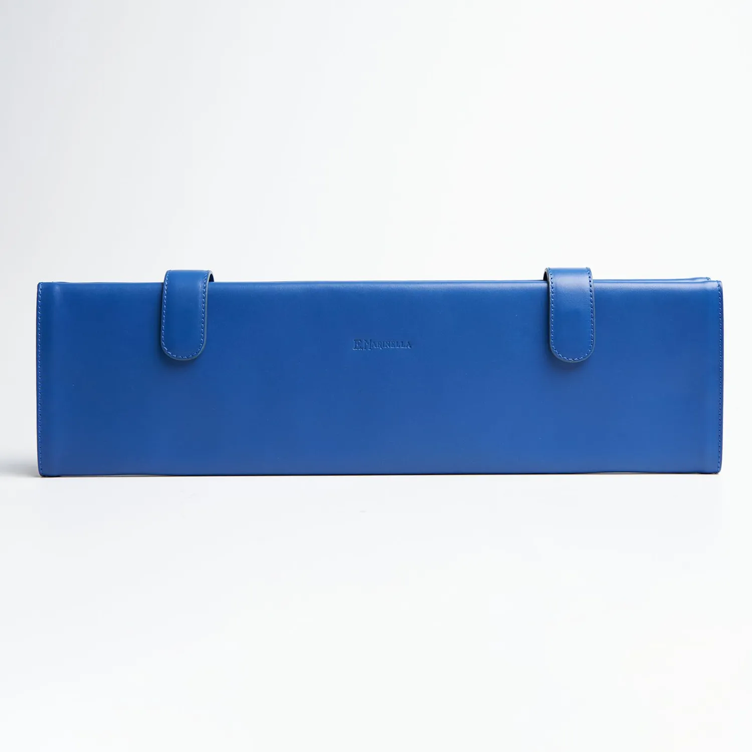 Blue Travel Tie Holder In Leather>E.Marinella Shop