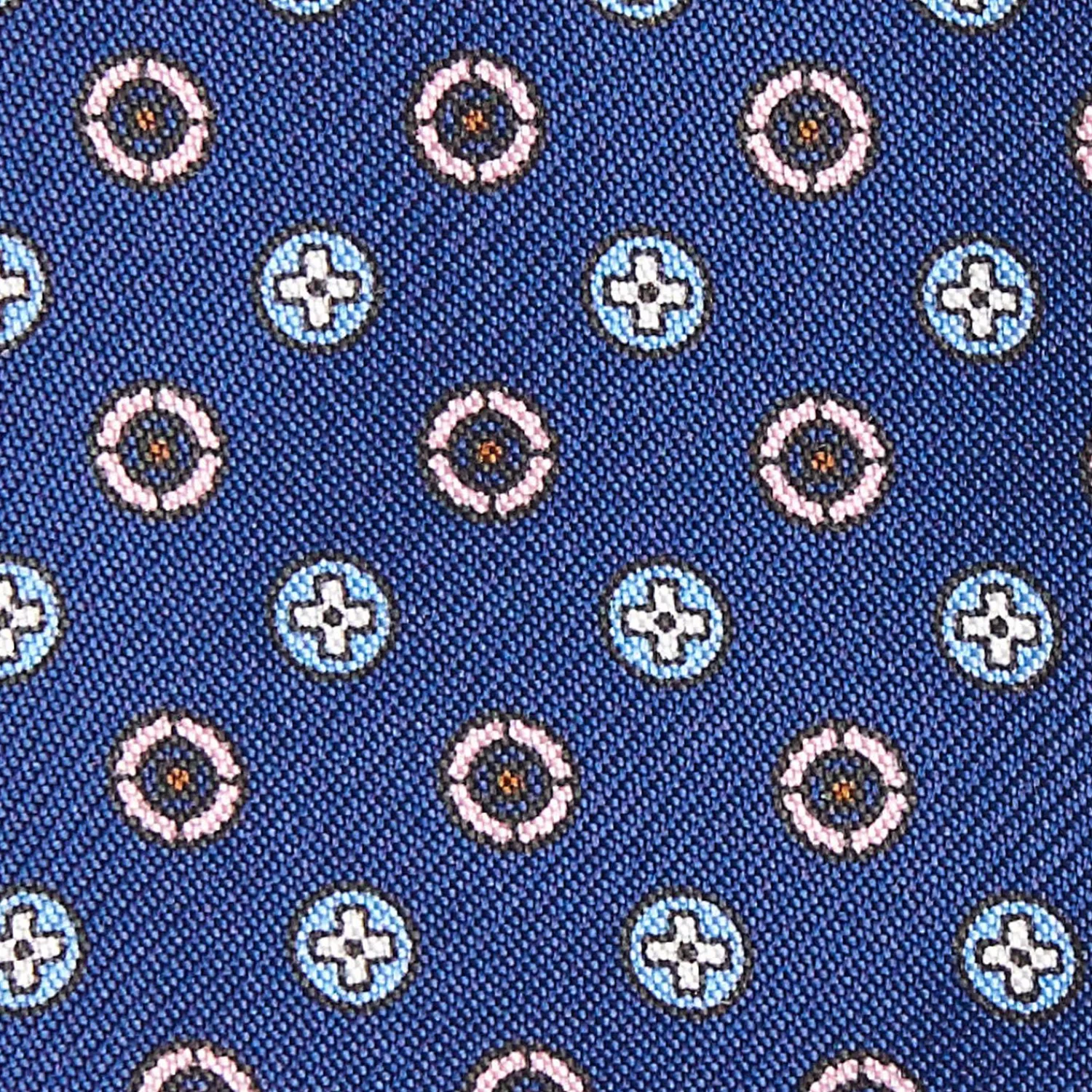 Bluette Silk Bowtie To Self-Tie - Small Flower Pattern>E.Marinella New