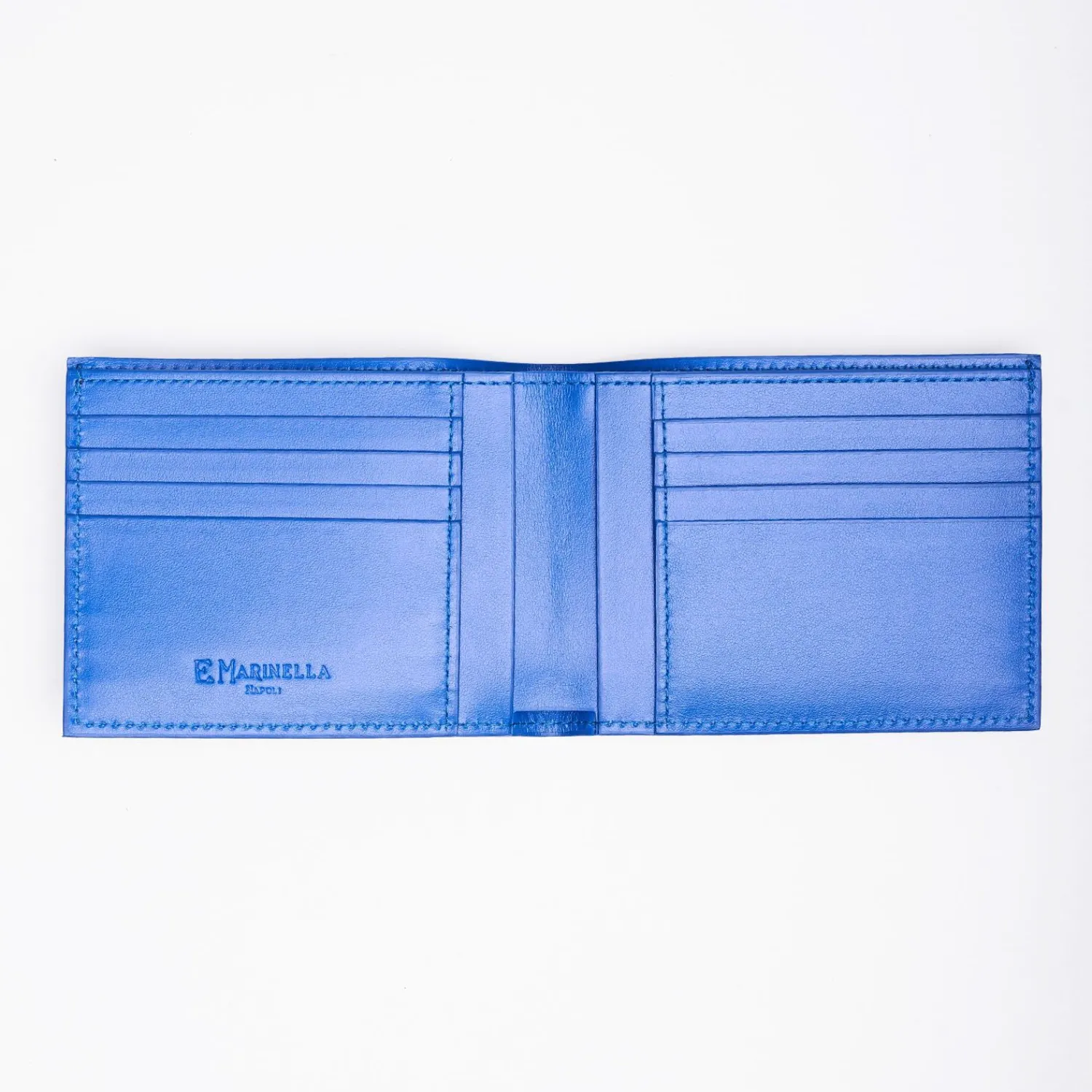 Bluette Smooth Leather Horizontal Wallet>E.Marinella Outlet
