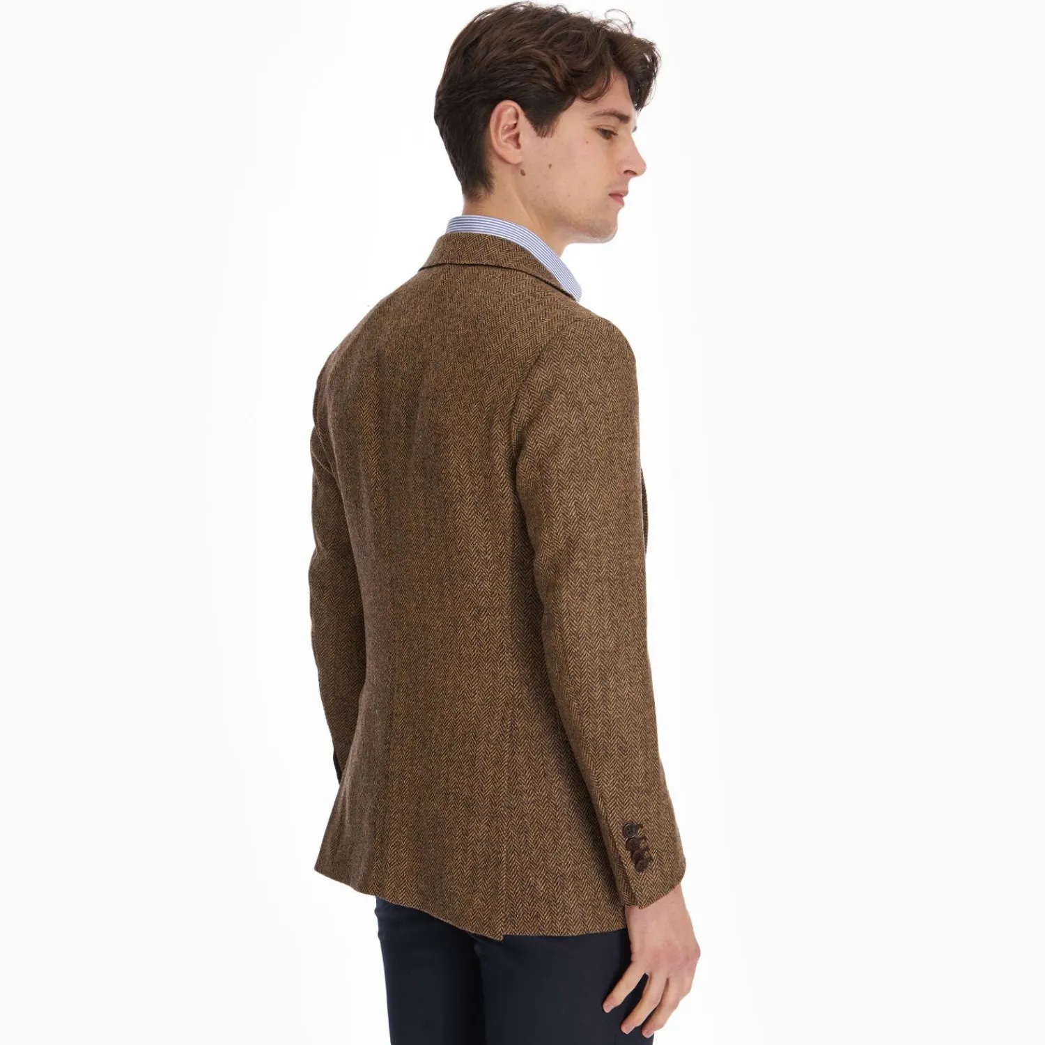 Brown Jacket With Lining Crafted By Pattern 1950 Archive Collection>E.Marinella Outlet